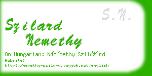 szilard nemethy business card